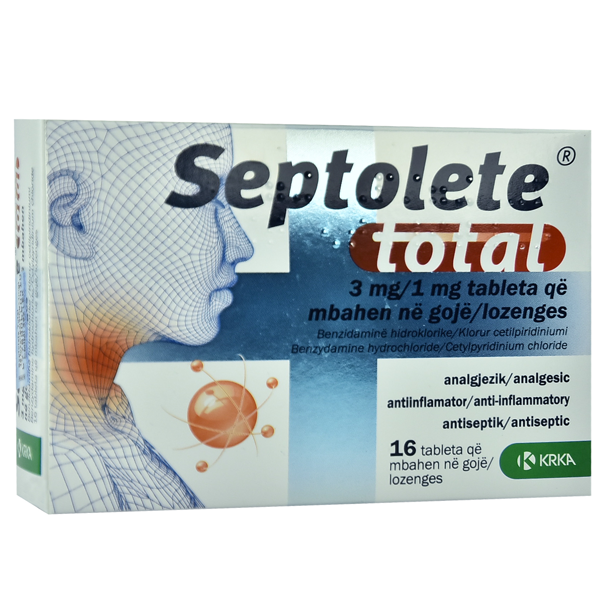 SEPTOLETE TOTAL LOZENGES (3MG+1MG) 16